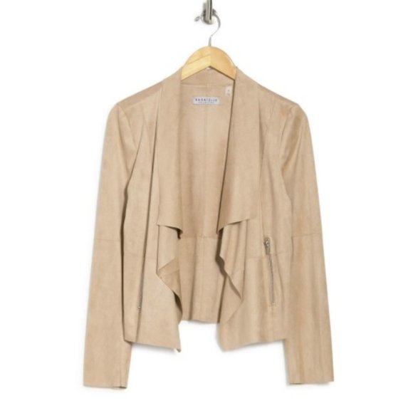 tan drape jacket